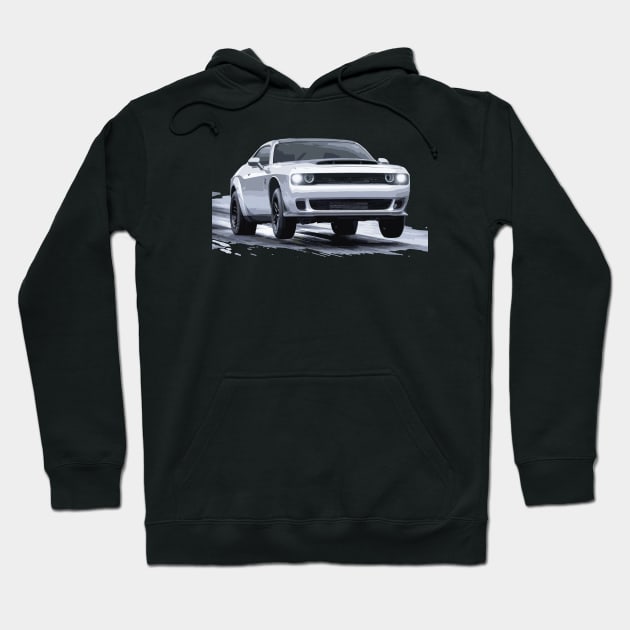 6.2L LAUNCH CONTROL HELLCAT DRAG RADIAL REDEYE iron muscle Hoodie by cowtown_cowboy